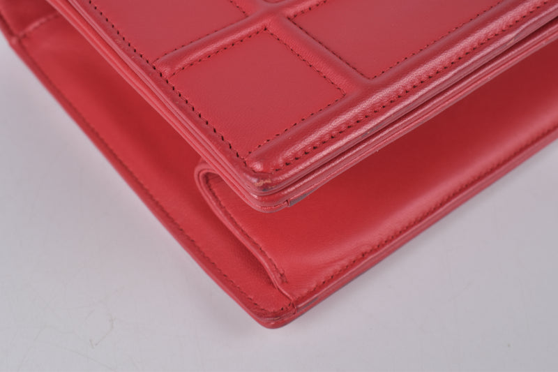Medium Diorama in Red Smooth Calf Leather SHW