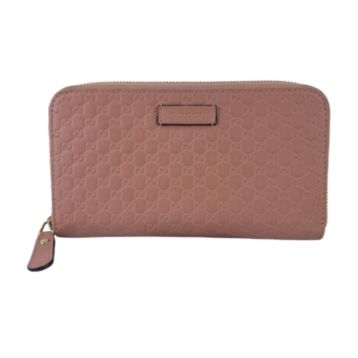 Microguccissima Zip Around Long Wallet in Dusty Pink - Glampot