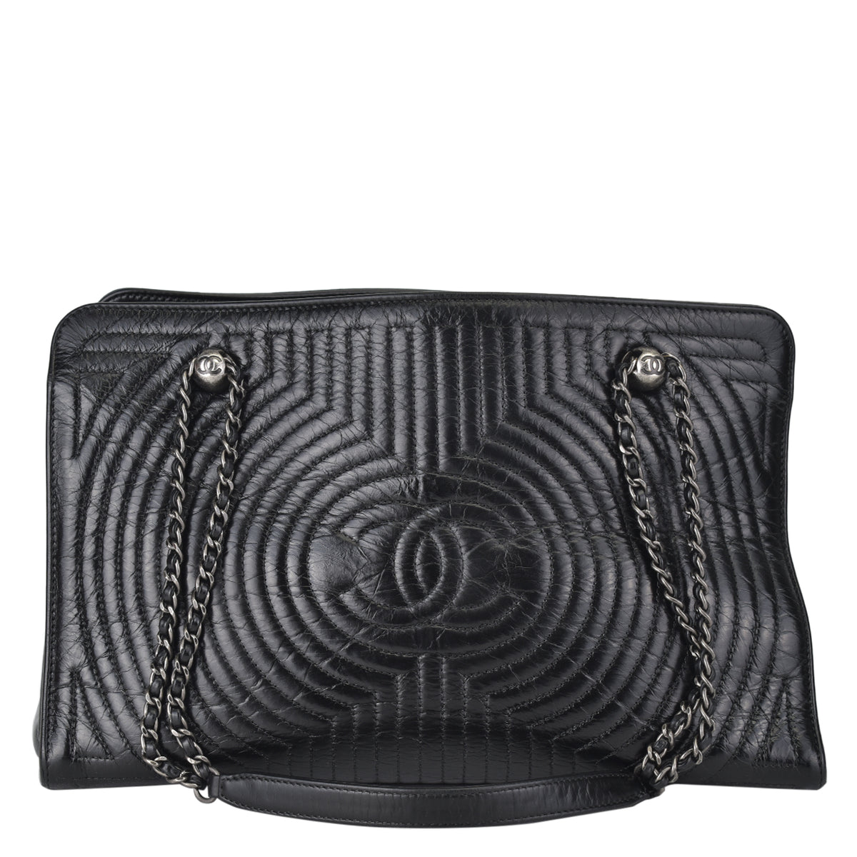 Chanel Statement Shopping Tote Chevron Calfskin Large at 1stDibs