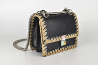 Kan I Whipstitch Mini Bag in Black/Cream