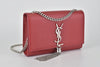 Red Calf Grained De Poudre Embossed Leather Small Kate Tassel Bag