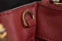 BN1801 Fuoco Saffiano Lux Leather Double Zip Tote Bag