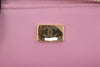 Small Vanity Case with Handle in Pink Caviar GHW