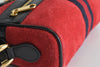 517350 Ophidia Red Suede Small Shoulder Bag
