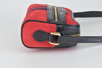 517350 Ophidia Red Suede Small Shoulder Bag