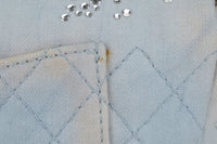 2010 Collection by Karl Lagerfeld Strass Embellished Denim Medium Flap Bag