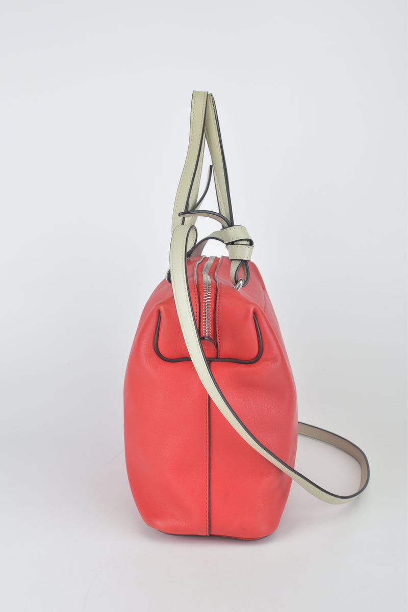 Small Red Leather Soft Cube Bag (Fall 2017) F-GM-1177