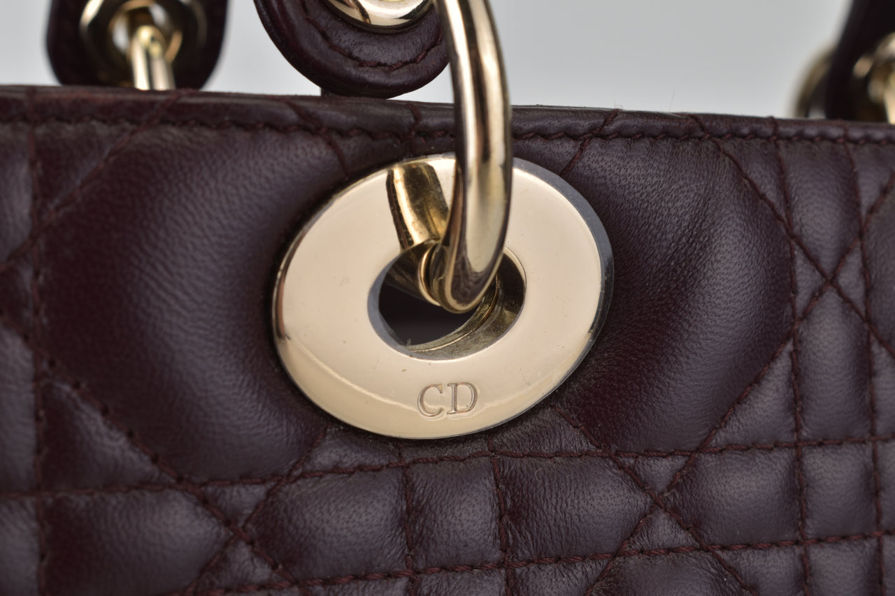 Large lady dior lambskin bag clearance price