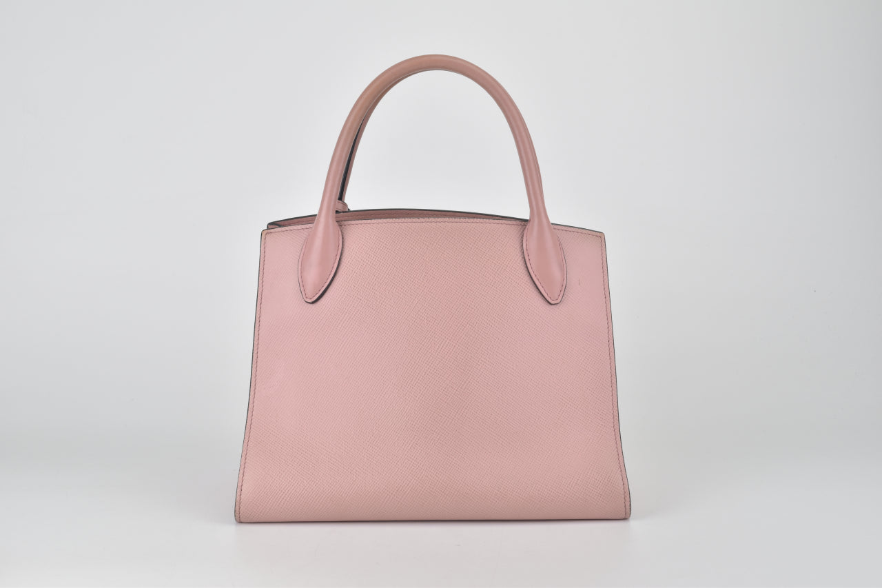 1BA156 Small Monochrome Pink Saffiano Tote Bag