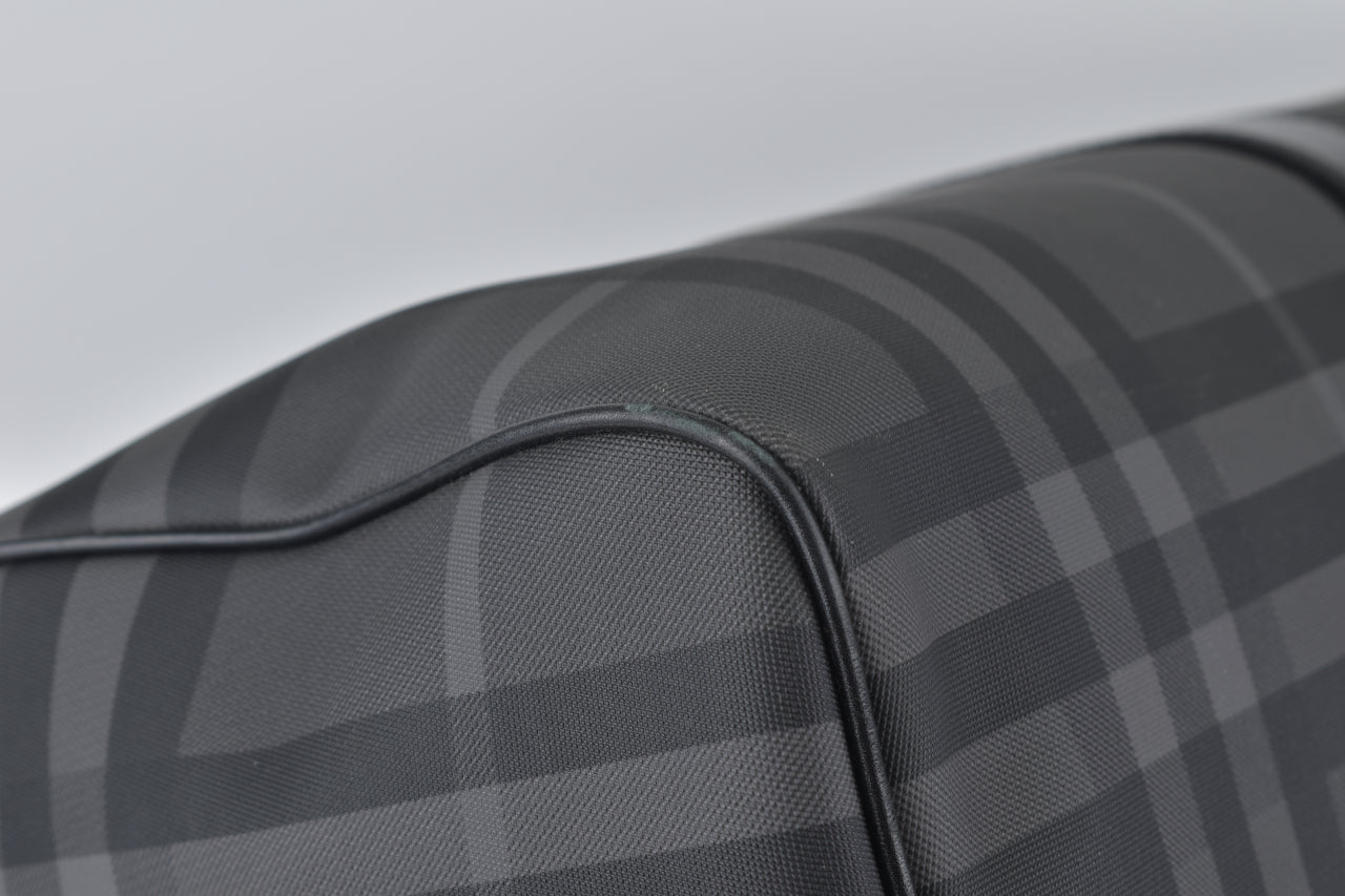 Smoked Check Boston Holdall in Charcoal