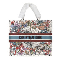 Christian Dior Floral Embroidered Large Book Tote