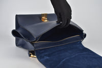Medium Cobalt Blue Smooth Calfskin Trapeze Bag