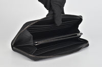 Black CD Diamond Canvas Dior Essentials Zipped Long Wallet