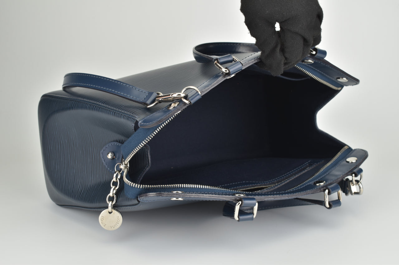 Epi Leather Brea Indigo Blue MM Bag