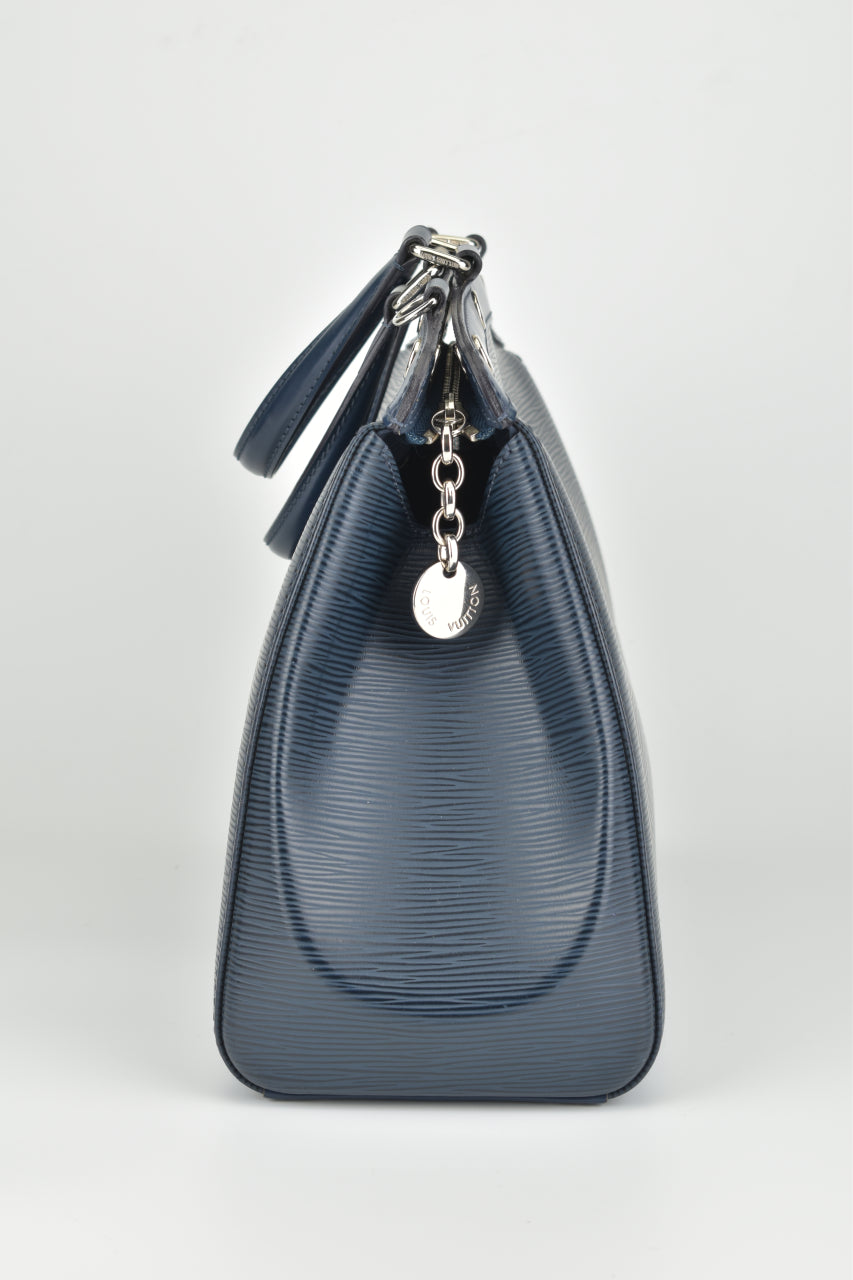 Epi Leather Brea Indigo Blue MM Bag