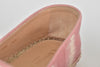 Granville Embroided D Stripe Cotton Flat Espadrille Shoes in Deep Nude