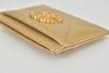 20B Gold Metallic Goatskin Quilted Chanel 19 Card Holder