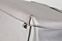 Medium Milla Tote in Silver Grained Leather
