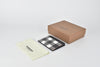 Check and Leather Slim Bifold Wallet in Dark Birch Brown