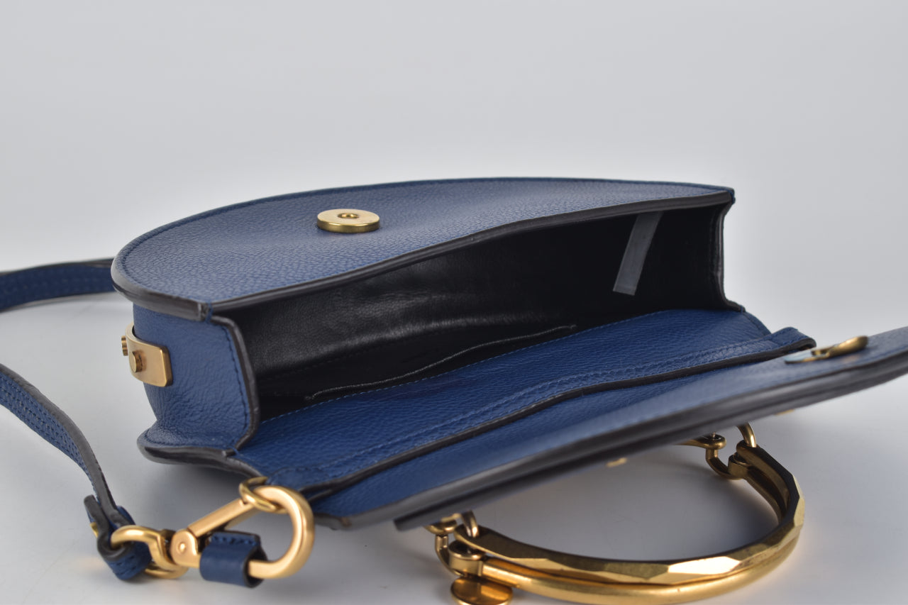Nile Minaudiere Bracelet Bag in Dark Blue