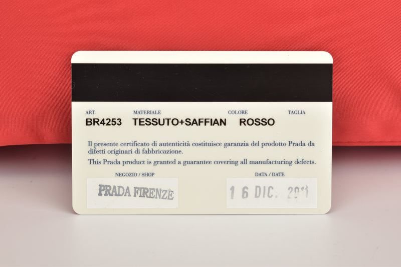BR4253 Tessuto Saffiano Rosso (Merah) Beg Tote Nilon
