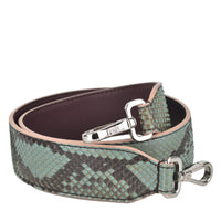 Green/Brown Python Leather Strap You Bag Shoulder Strap