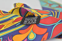 Multicolor Print Silk Twilly Scarf