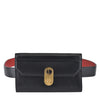 Elisa Black Calf Paris Convertible Shoulder Belt Bag