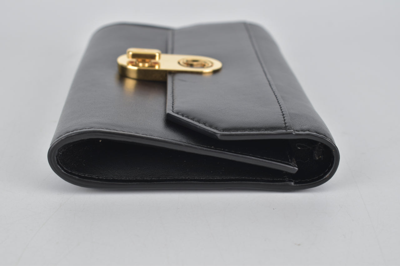 Elisa Black Calf Paris Convertible Shoulder Belt Bag