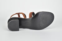 Maloy Colourblock Stripe Suede Heel-Sandals