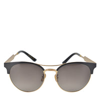 GG0075SK Gold Matte Frame Round Sunglasses