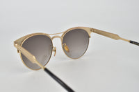 GG0075SK Gold Matte Frame Round Sunglasses