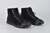 G32222 Black Corduroy and Leather Cap Toe CC High Top Sneakers