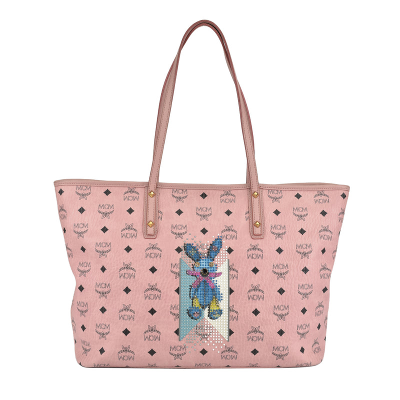 粉红兔子 Visetos 手提包，配施华洛世奇水晶