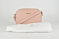Pink Leather Camera Crossbody Bag