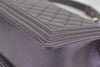 Purple Iridescent Quilted Calfskin Old Medium Boy Bag Rainbow Hardware