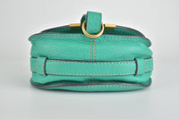 Jade Green Calfskin Mini Marcie Round Crossbody Bag