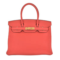 Hermes Birkin 30 Rouge Tomate Taurillon Clemence GHW