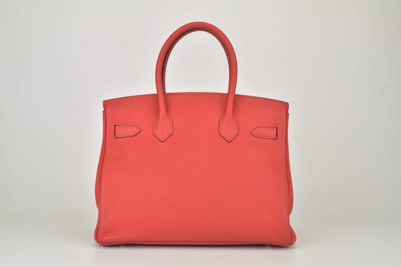 Hermes Birkin 30 Rouge Tomate Taurillon Clemence GHW