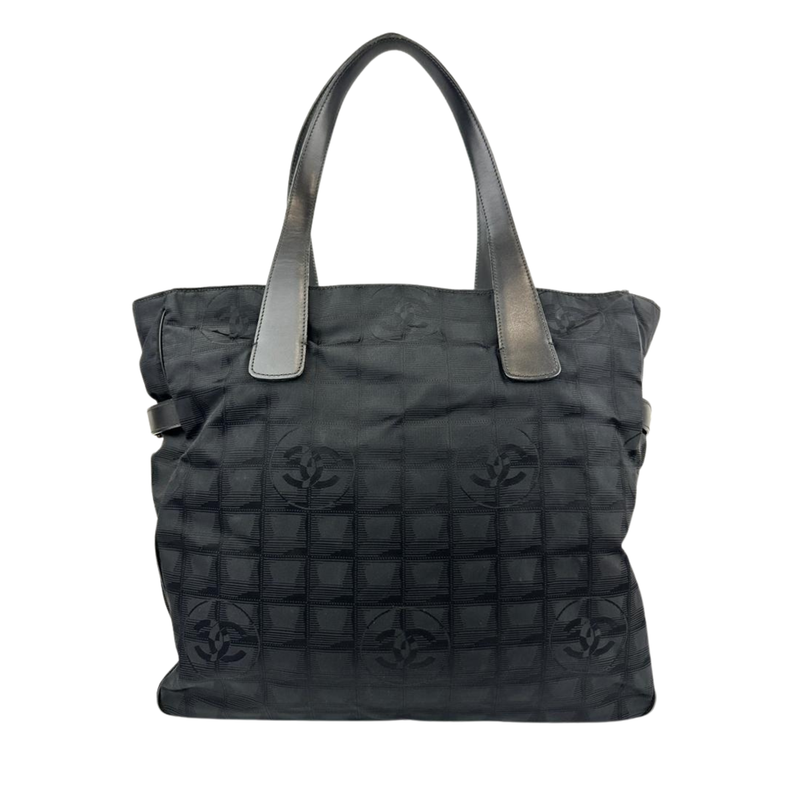 CC Logo Travel Line Tote Bag Black Nylon