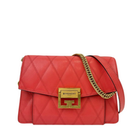 GV3 Small Crossbody Bag Red Quilted Goatskin
