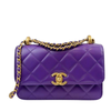 AS2615 Quilted Purple Calfskin Chain Bag GHW (Cash Price in Description)