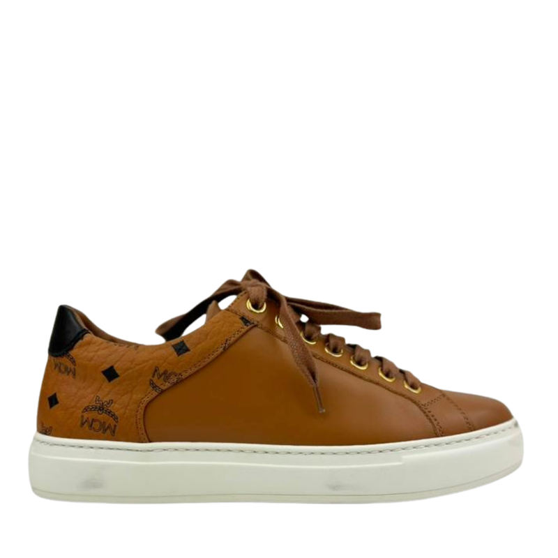 Logo Cognac Visetos Classic Low Top Sneakers Size 37