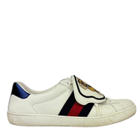 New Ace Tiger Strap Leather White Sneakers Size 7.5