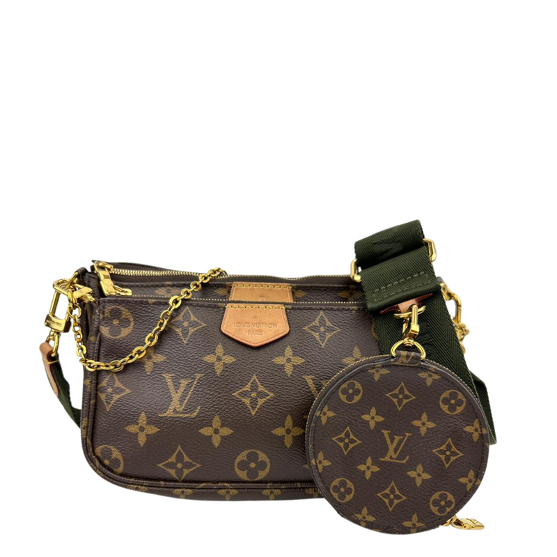 Multi Pochette Accessoires Khaki Monogram Canvas