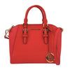 Red Saffiano Leather Satchel Bag