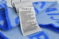 电光蓝徽标针织羊毛围巾