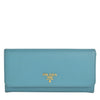 1MH132 Turchese Saffiano Metal Continental Wallet