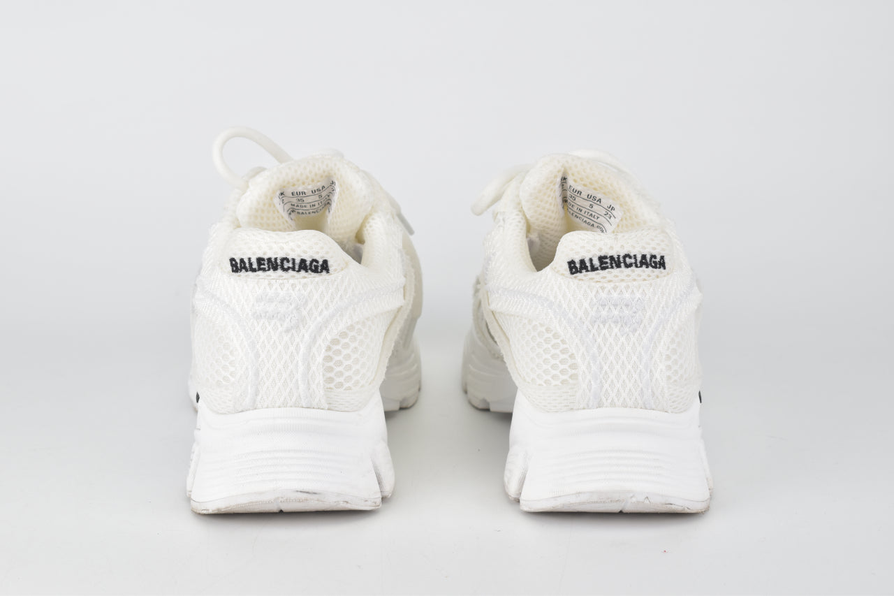 White Polyester Phantom Sneakers