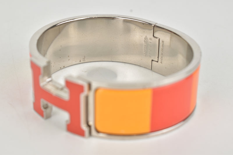 Rainbow Orange Enamel Wide Clic Clac H PM Bracelet